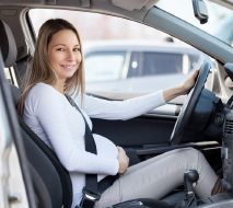 pregnant woman driving