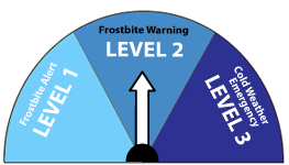 Frostbite warning label