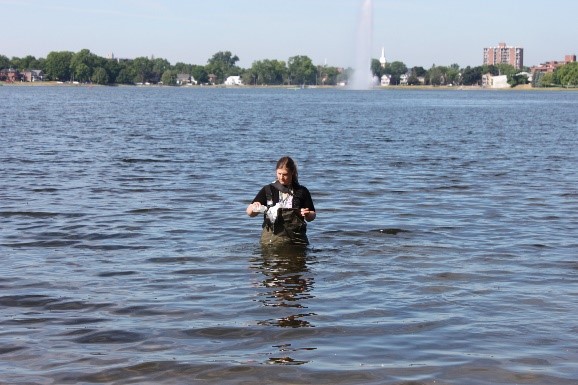 inspector testing beaches water