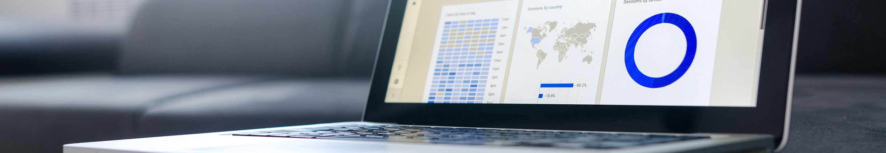 Laptop with chart data